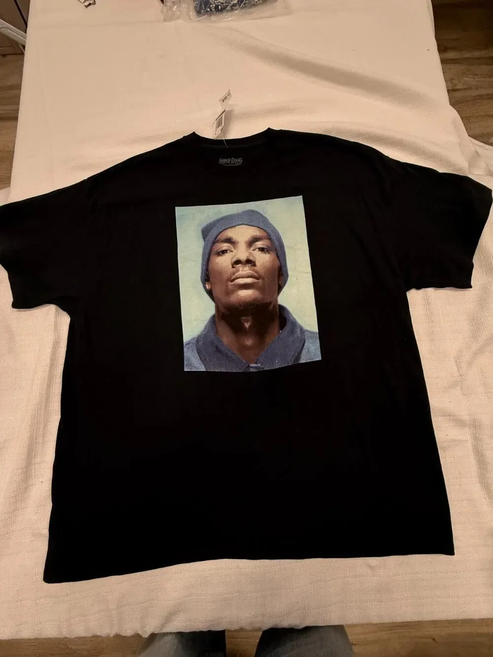 Snoop Dogg Mens 2X Black Graphic T Shirt Portrait Photo Rap Hip Hop NWT XXL